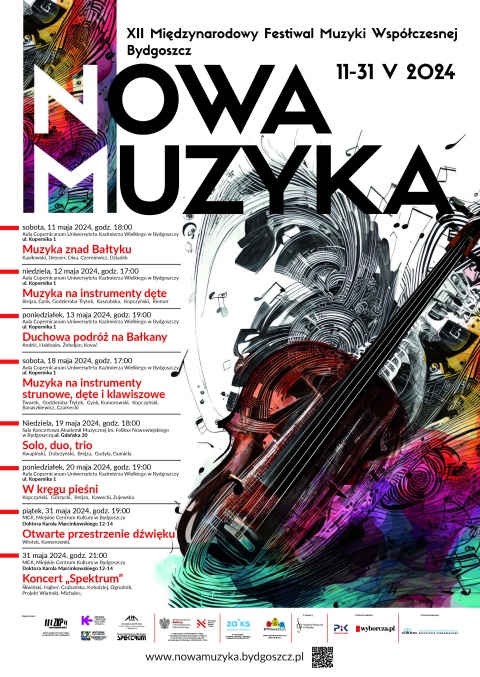 XII Międzynarodowy Festiwal Muzyki Współczesnej NOWA MUZYKA 2024 Aula Copernicanum UKW ul. Kopernika 1, Sala Koncertowahellip 