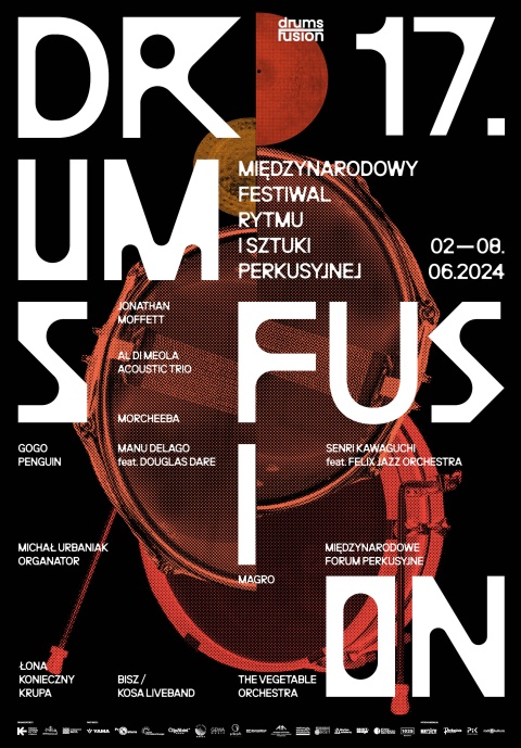17. Międzynarodowy Festiwal Rytmu i Sztuki Perkusyjnej DRUMS FUSION 2-8.06.2024r.