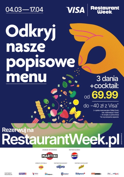 Festiwal RestaurantWeek w Bydgoszczy - 4.03 - 17.04.2025r.(zakończona)