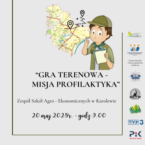 Gra Terenowa - Misja Profilkatyka - Zespół Szkół Agro - Ekonomicznych w Karolewie -impreza plenerowa 20 maja godzhellip
