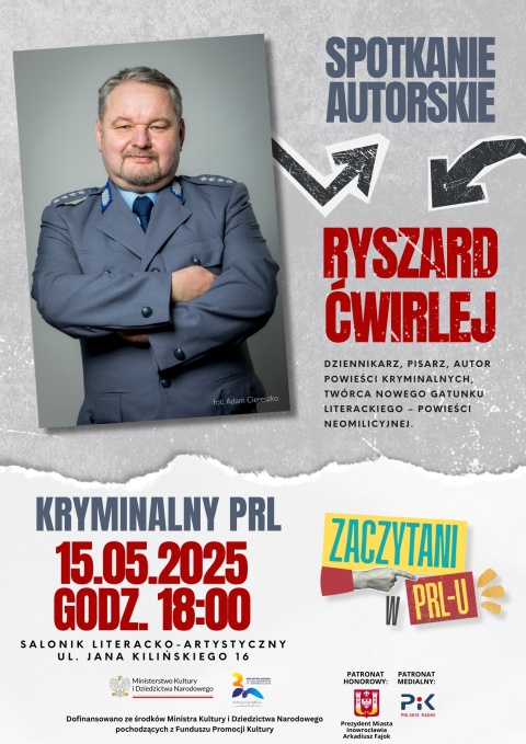 Zaczytani w PRL - u Kryminalny PRLRyszard Ćwirlej 15 maja godz.18.00