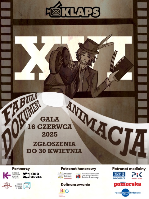 XVI Ogólnopolski Konkurs Filmów Amatorskich KLAPS 15-16czerwca 2025r.