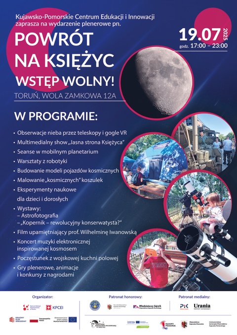 Powrót na Księżyc Wola Zamkowa 12A, Toruń 19.07.2025r.