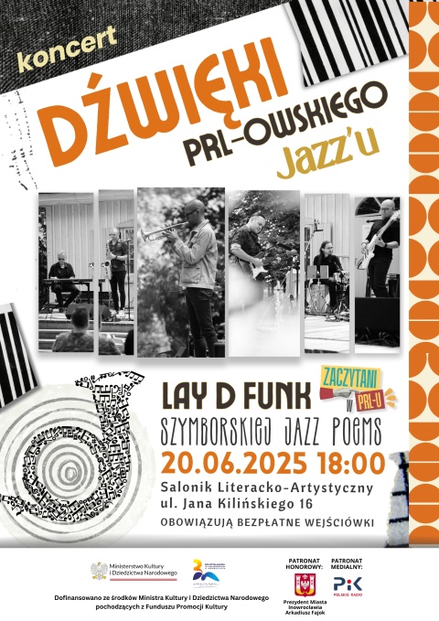 Dźwięki PRL-owskiego jazzu. 20 czerwca o godzinie 18:00 w Saloniku Literacko-Artystycznym zespół Lay D Funk zaprezentujehellip
