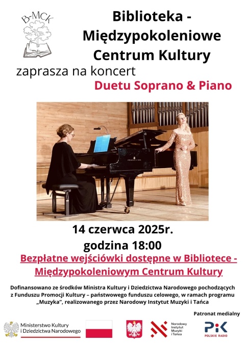 Muzyczne Mosty Pokoleń  Koncerty w Bibliotece - Biblioteka MCK, Kasztanowa 7, Złotniki Kujawskie - 14.06. godzhellip 