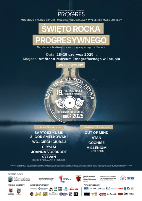 19. Festiwal Rocka Progresywnego im. Tomasza Beksińskiego 2025 w Toruniu Amfiteatr przy Muzeum Etnograficznym w Toruniuhellip 