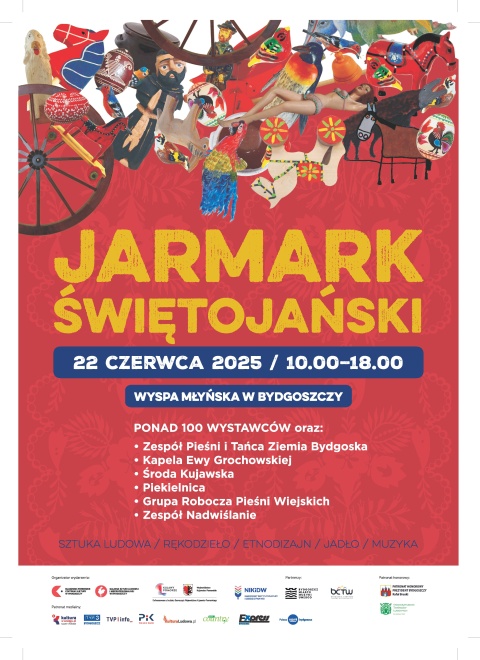 Jarmark Świętojański 2025 Wyspa Młyńska w Bydgoszczy 22.06.2025r. godz. 10.00