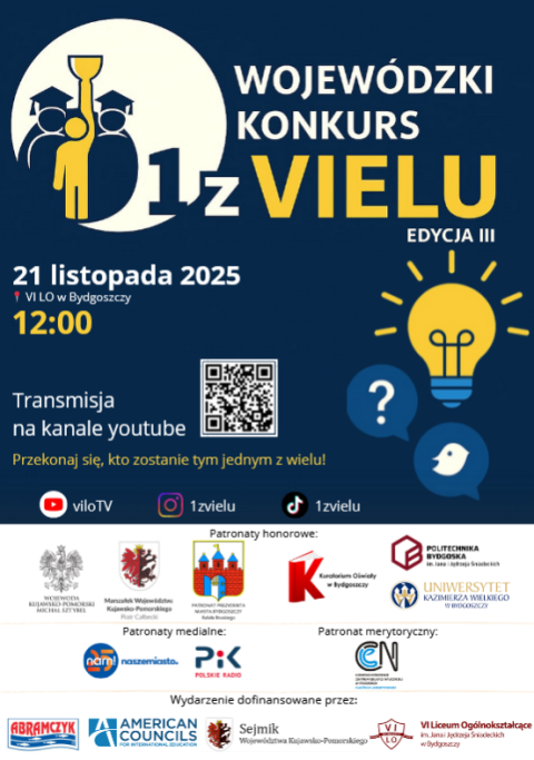 Wojewódzki Konkurs 1 z VIELU, ul. Stanisława Staszica 4, 85-014 Bydgoszcz 21.11.2025r.