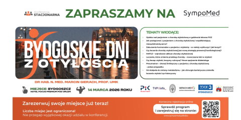 BYDGOSKIE DNI Z OTYŁOŚCIĄ Focus Hotel Premium Pod Orłem (ul. Gdańska 14, Bydgoszcz 14.03.2026r.