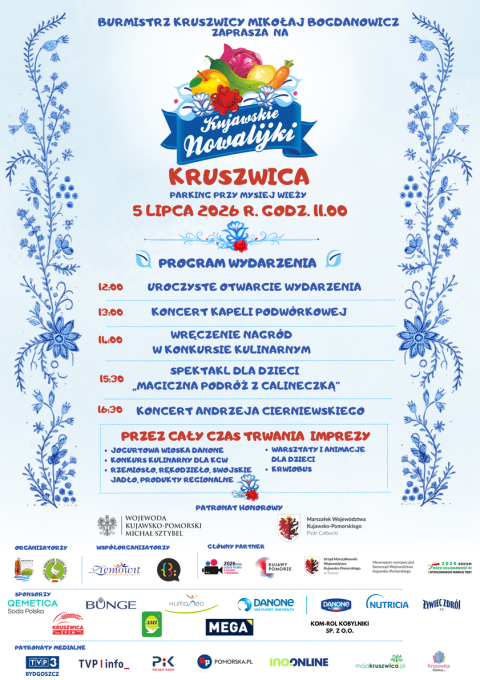 Kuajwskie Nowalijki Kruszwica parking przy Mysiej Wieży 5.07.2026r.