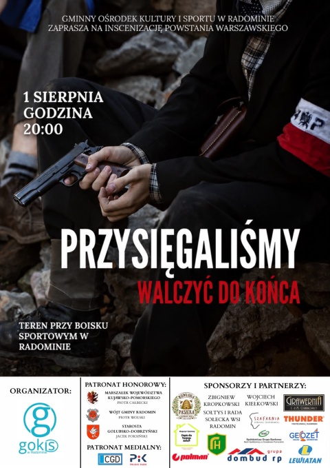 Inscenizacja Powstania Warszawskiego pt. ,, Przysięgaliśmy walczyć do końca  teren przy boisku sportowym w Radominiehellip 