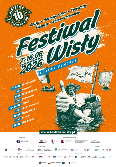 Festiwal Wisły 2026 Włocławek, Nieszawa, Ciechocinek, Wielka Nieszawka, .2026r. Toruń, Bydgoszcz, Grudziądz, Chełmnohellip 