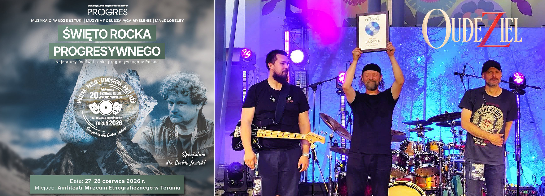 OudeZiel po odebraniu wyróżnienia w trakcie 20. edycji Festiwalu Rocka Progresywnego im. Tomasza Beksińskiego w Toruniu. Fot. facebook.com/oudeziel.band