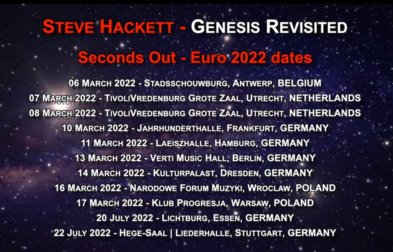 Secounds Out Tour Euro 2022 Secounds Out Tour Euro 2022
