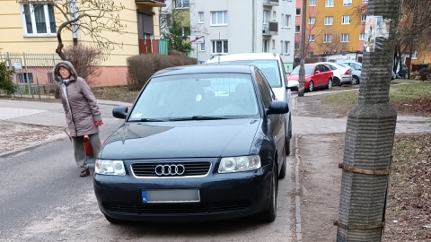 Parkujące na chodniku auta uniemożliwiają przejście starszym, niepełnosprawnym czy rodzicom z wózkami. Fot. nadesłane
