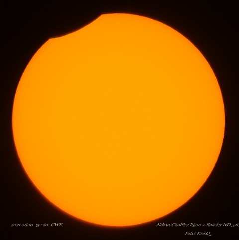 10 czerwca 2021 - Zaćmienie Słońca. Foto © Krzysztof Grzelczak