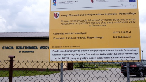 Gmina korzysta od lat z funduszy unijnych. Stacja uzdatniania wody w Gniewkowie. Fot. Henryk Żyłkowski