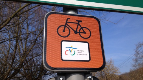 Oznakowanie Wiślanej Trasy Rowerowej. Fot. Tomasz Kaźmierski.