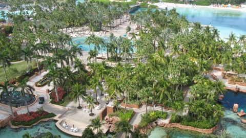 Atlantis Paradise Island - widok z okna hotelowego. Fot. Malwina Rouba