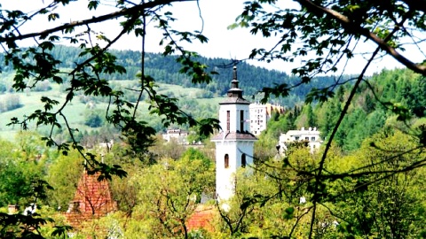 2005 - Krynica Górska - widok z góry Parkowej.