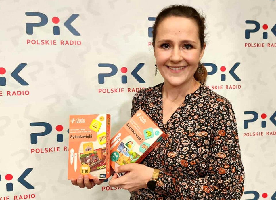 Izabela Fryska w studiu Polskiego Radia PiK. Fot. Bogumiła Wresiło/PR PiK