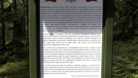 Strażacy z Krzywogońca postanowili upamiętnić miejsce, gdzie zginęli ludzie. Fot. Henryk Żyłkowski