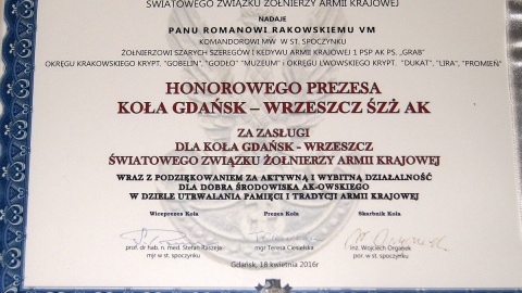 Z wizytą u Komandora Romana Rakowskiego. Fot. Henryk Żyłkowski