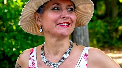 Mimo walki z nowotworem, pani Magdalena z Torunia nie zamierza się zatrzymać. Fot. Katarzyna Rubiszewska