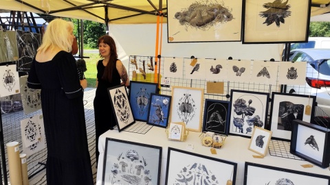 U autorki borowiackich grafik. Fot. Bartosz Walentyn