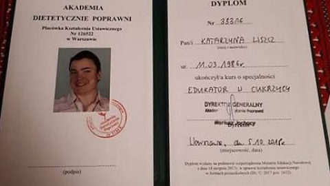 Dyplom Kasi Liszcz. Fot. nadesłane/zbiory prywatne