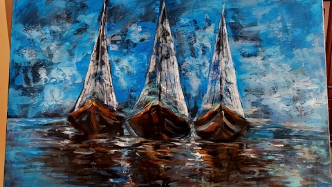 Obrazy Mateusza, syna pani Justyny. Fot. nadesłane/z albumu rodzinnego pani Justyny