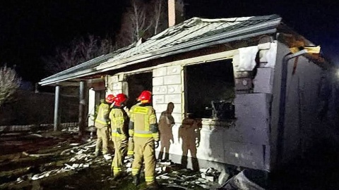 Dom zniszczony po wybuchu i pożarze. Fot. nadesłane/z albumu rodzinnego pani Justyny