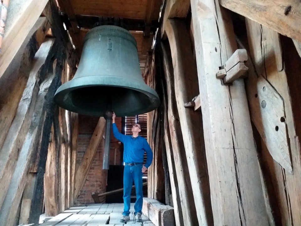 O dzwonie "Tuba Dei" opowiadał dr Krzysztof Przegiętka. Fot. Adriana Andrzejewska