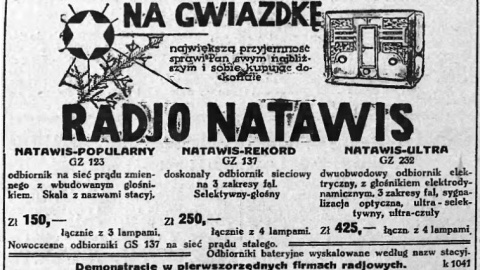 Prasowa reklama radioodbiorników. "Słowo Pomorskie" 1934, nr 292, s 2.