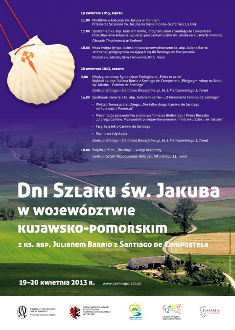 Plakat Dni Szlaku św. Jakuba w województwie kujawsko-pomorskim