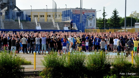 W Bydgoszczy świętowano awans Zawiszy do piłkarskiej ekstraklasy.