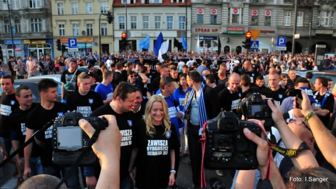 W Bydgoszczy świętowano awans Zawiszy do piłkarskiej ekstraklasy.