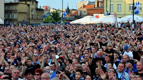 W Bydgoszczy świętowano awans Zawiszy do piłkarskiej ekstraklasy.