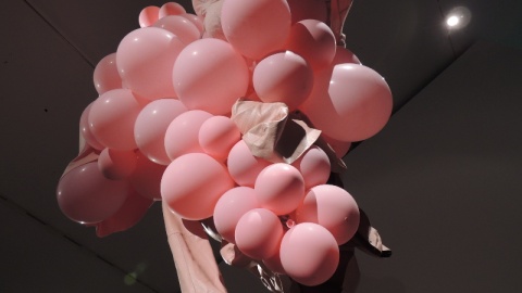 Instalacje z balonów na wystawie "Cuda niewidy" w toruńskim CSW.