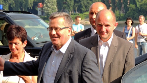 Po wizycie w Grudziądzu Bronisław Komorowski odwiedził Toruń. Fot. Michał Zaręba