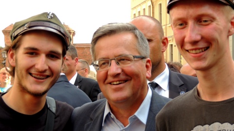 Po wizycie w Grudziądzu Bronisław Komorowski odwiedził Toruń. Fot. Michał Zaręba