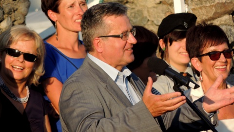 Prezydent zwiedził toruńską katedrę i razem z małżonką Anną Komorowską odwiedził harcerzy. Fot. Michał Zaręba