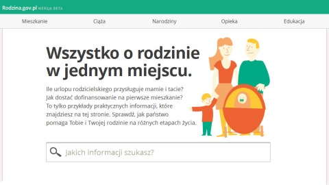 Rząd uruchomił specjalną stronę www z informacjami dla rodziny