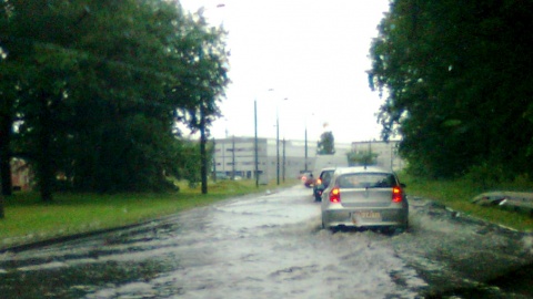 Woda zalała ulice w Bydgoszczy i Toruniu