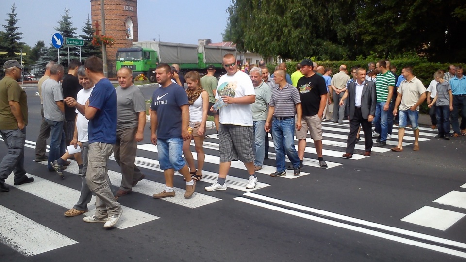 Protestujący domagają się przede wszystkim wyższych cen skupu zbóż. Fot. Marcin Doliński