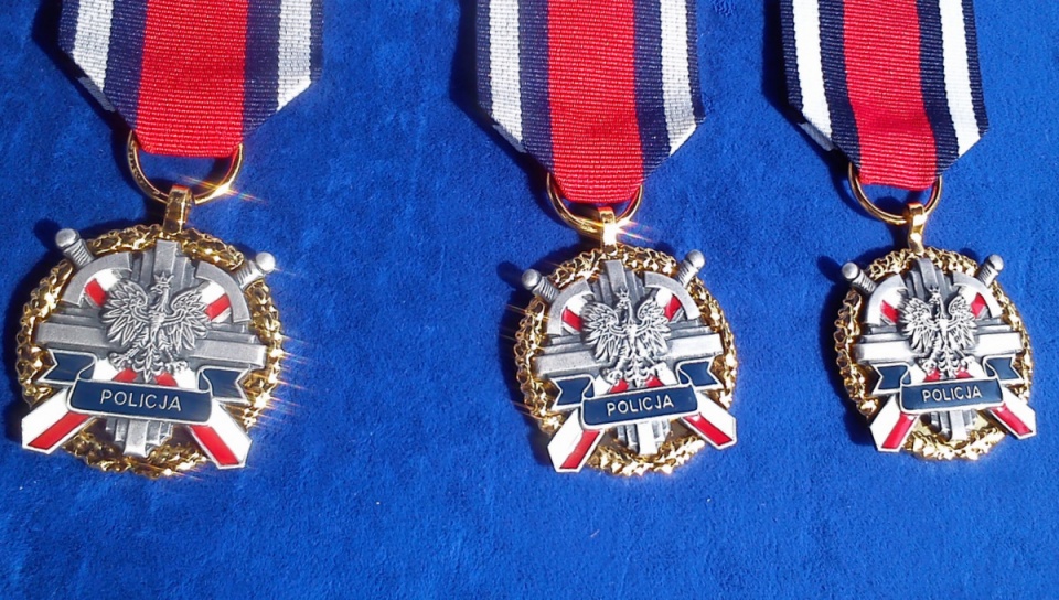 Policjanci a także osoby spoza szeregów mundurowych uhonorowani zostali odznakami i medalami. Fot. Marcin Doliński