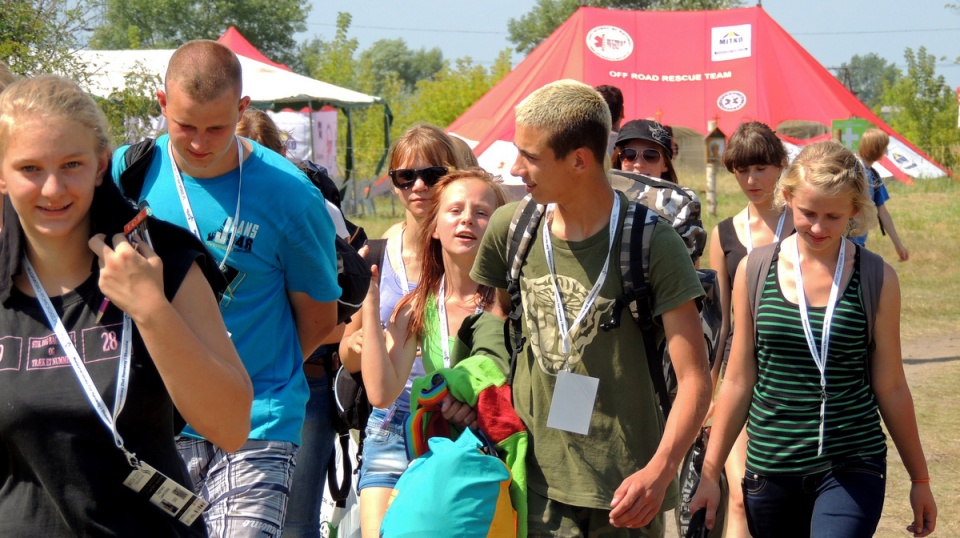 Na dawnym poligonie w Toruniu pojawiło się na zlocie prawie dwa tysiące harcerzy i skautó z Polski i zagranicy. Fot. Michał Zaręba