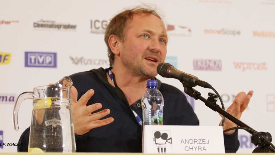 Aktor opowiadał o filmie "W imię". Fot. Piotr Walczak.