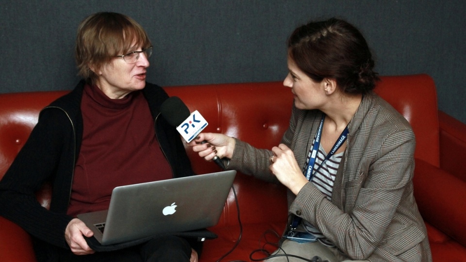 Dorota Kędzierzawska opowiada o projekcie "Polska-światłoczuła" i filmie "Ida". Fot. Piotr Walczak.