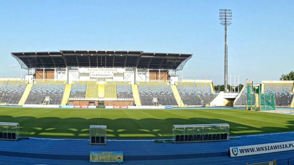 3 grudnia mecz piłkarski Zawiszy Bydgoszcz z Piastem Gliwice odbędzie się przy pustych trybunach. Fot. wkszawisza.pl